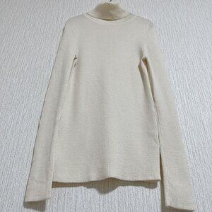 Beaucolor  Ivory Turtleneck Long Sleeve Sweater Wool M